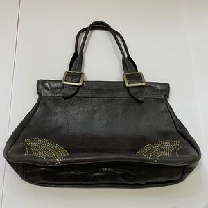 Black Leather Colleen Cordero "Doctor" Bag